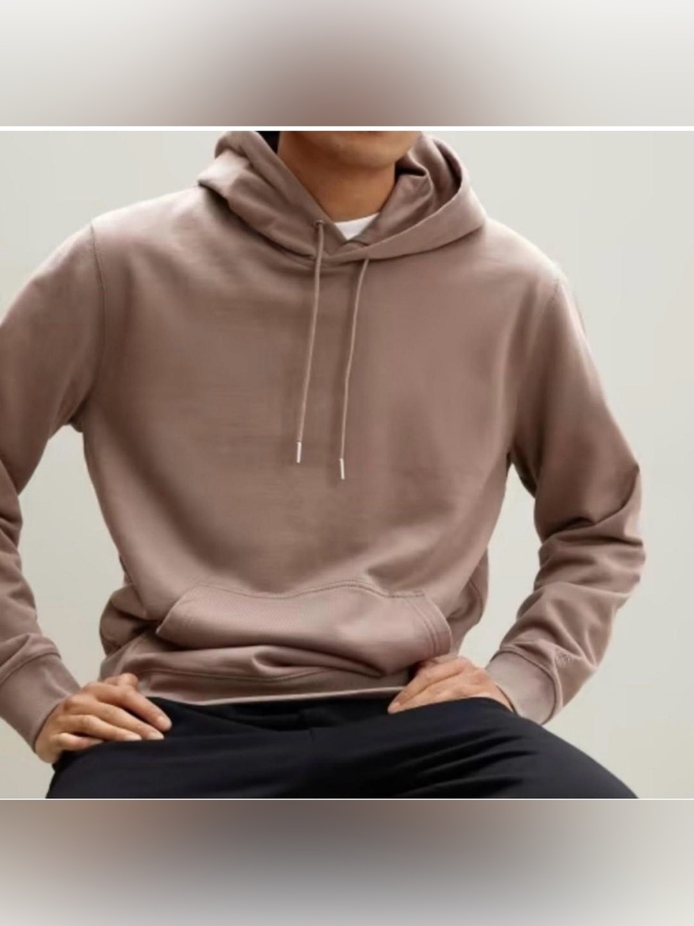 Everlane Uniform Hoodie Sweatshirt Brown unisex small